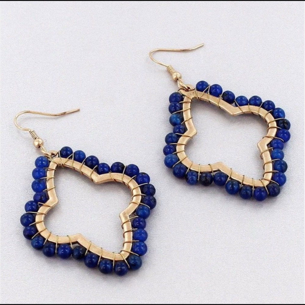 Beaded dangle earrings